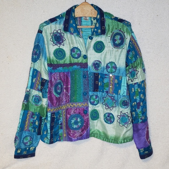 Sandy Starkman XL 70%silk 20%cotton 10%rayon - Picture 2 of 3